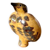 Decorative bird in glazed earthenware, Europe, around 1960.