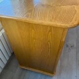 Enfilade en frêne et rotin