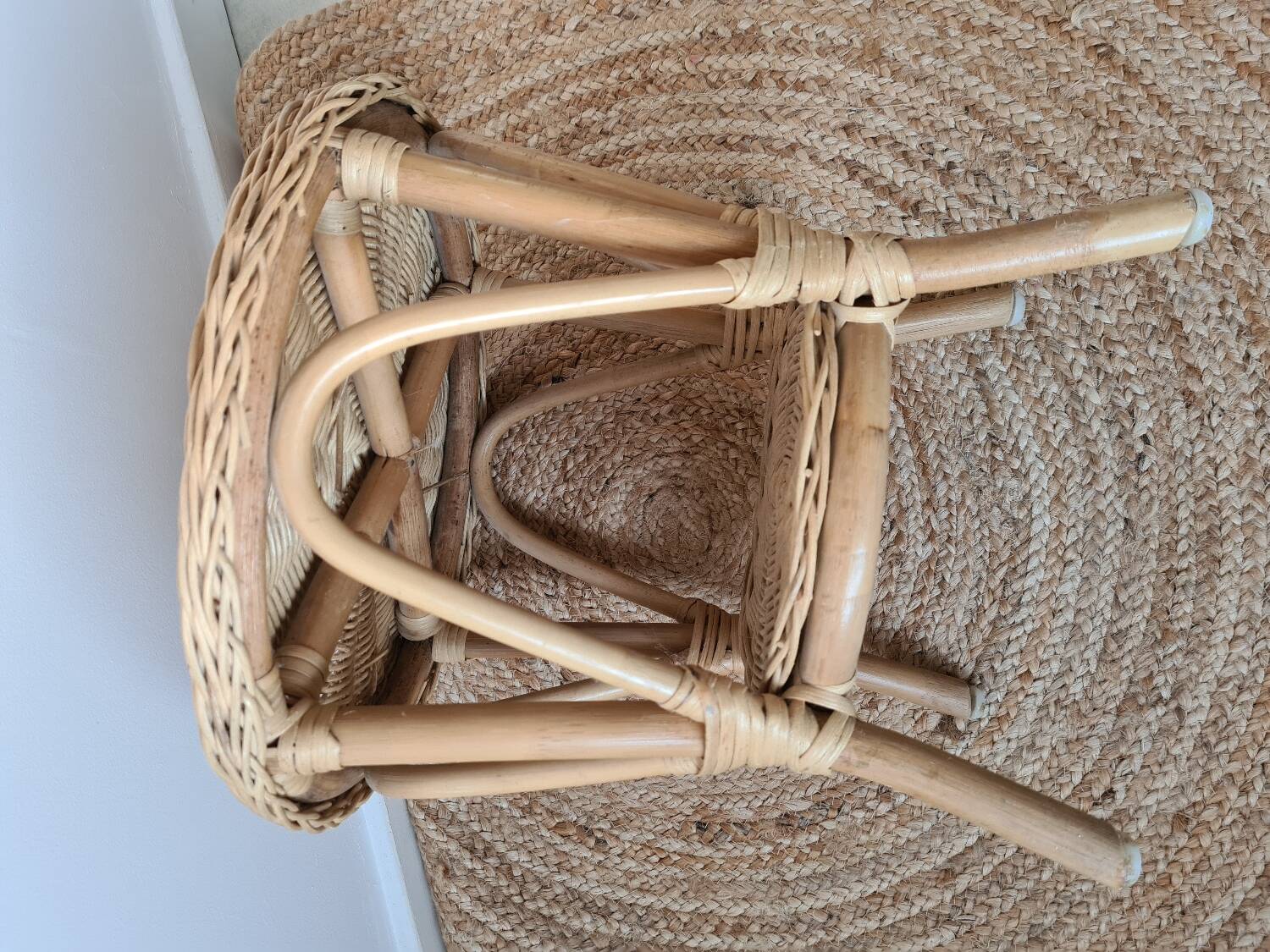 Small bamboo wicker table
