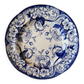 Plat Creil et Montereau en terre de fer, modèle Flora