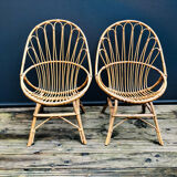 Rattan armchairs