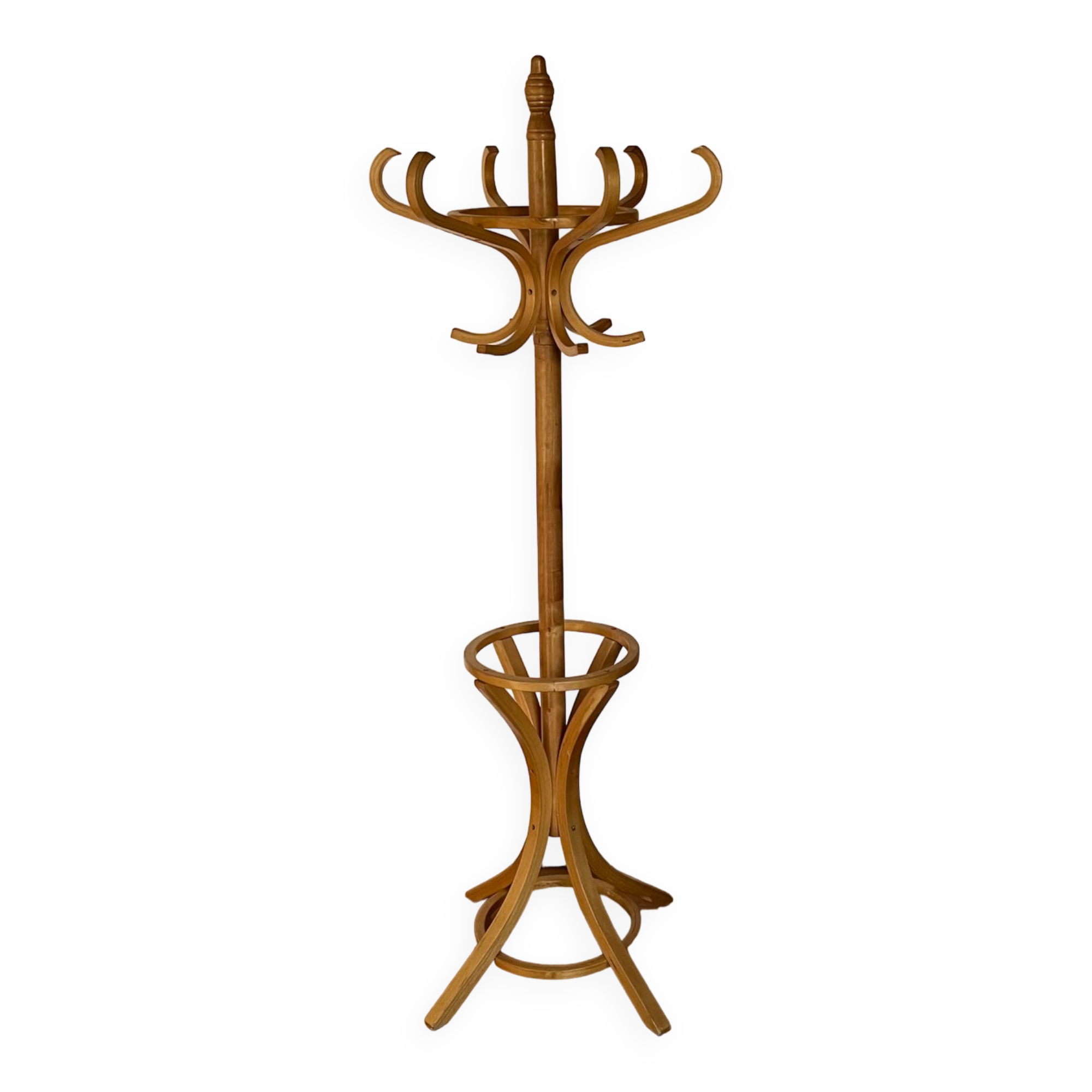 Wooden coat rack