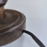 Turned wood table lamp, 1960
