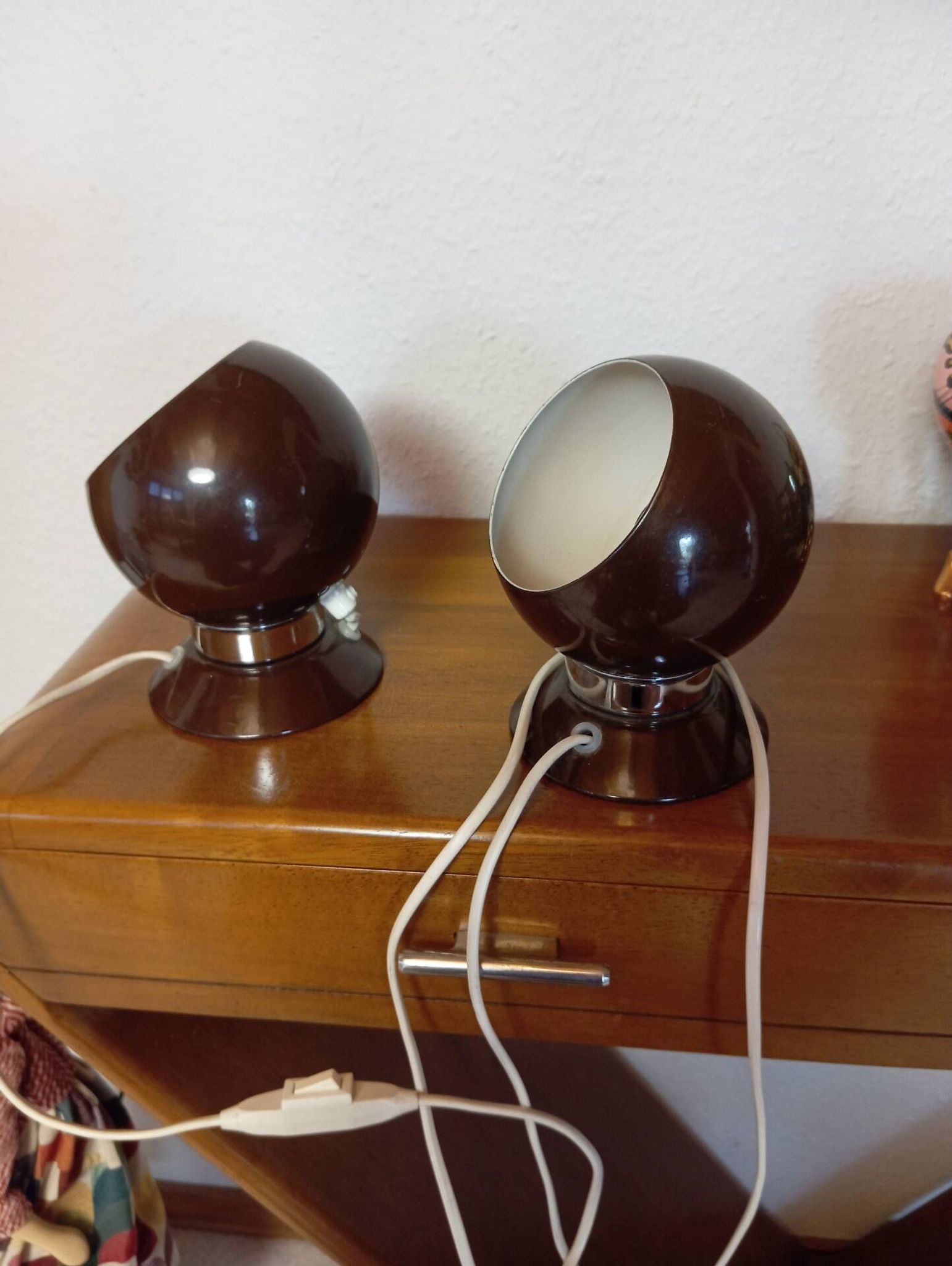 Lampes boule orientables vintage des années 70