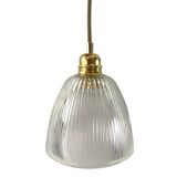 Vintage holophane glass pendant lamp