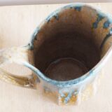Art Nouveau inspired pitcher in flamed stoneware in the Denbac Rambervillers style