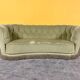 Danish 3 seater banana shaped sofa 1940s