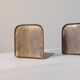 Pair of hand-hammered brass bookends by Hayno Focken