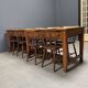 Large antique drapery fabric table