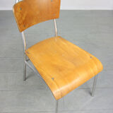 Mid-century Plywood Aluminum Chair, set of 2