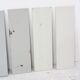 Tomado floor shelf in shades of gray