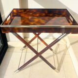 Faux tortoise shell serving tray