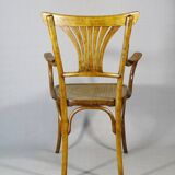 KOHN armchair N°196, circa 1905, bistro wood seat