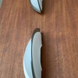 Postmodern German wall lamps from the space age by Glashütte Limburg, set of 2