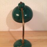 Green flexible desk lamp, 50s,vintage metal