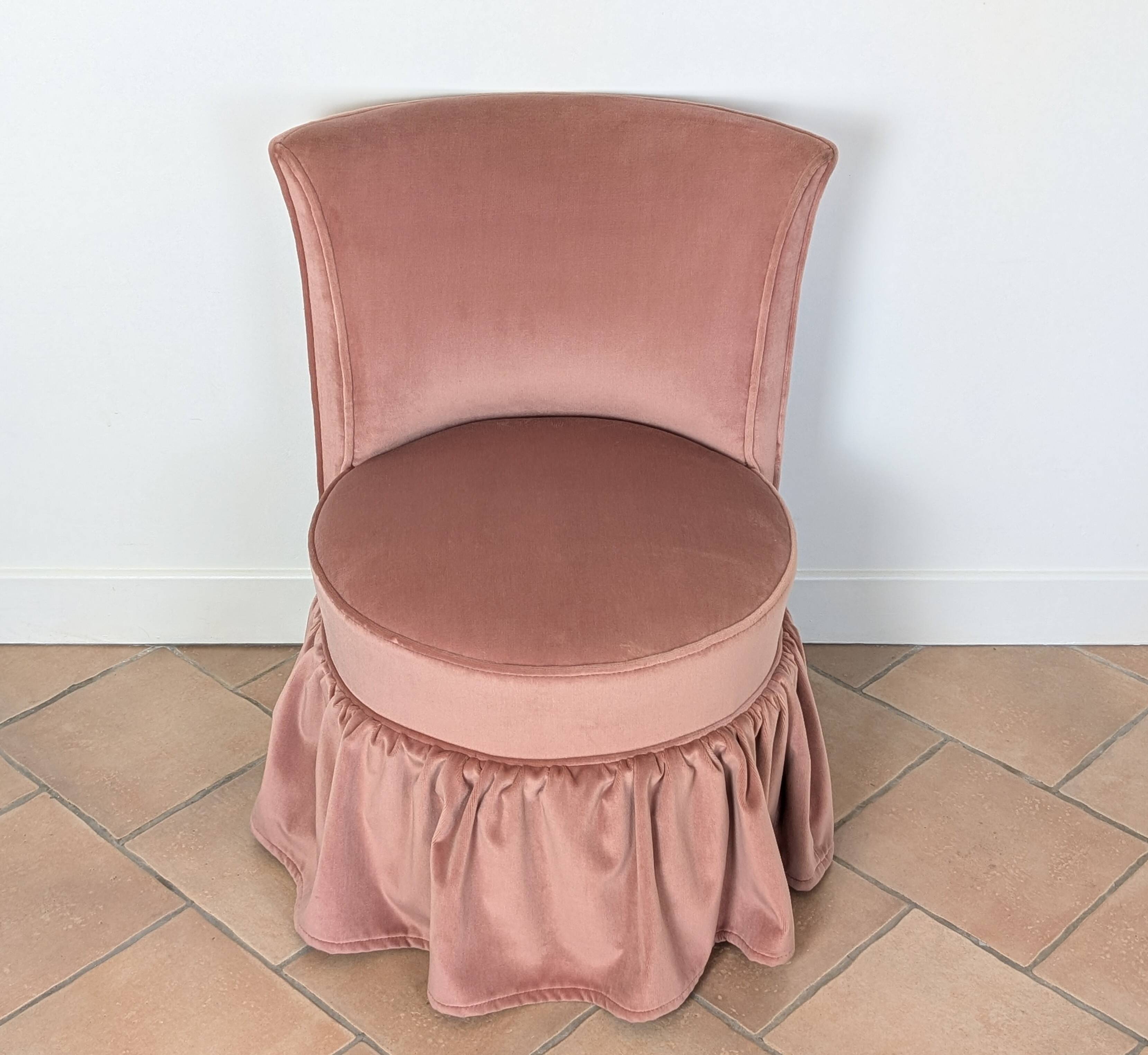 Fauteuil crapaud en velours