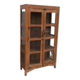 Old wooden cabinet display case with two doors