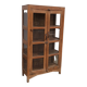 Old wooden cabinet display case with two doors