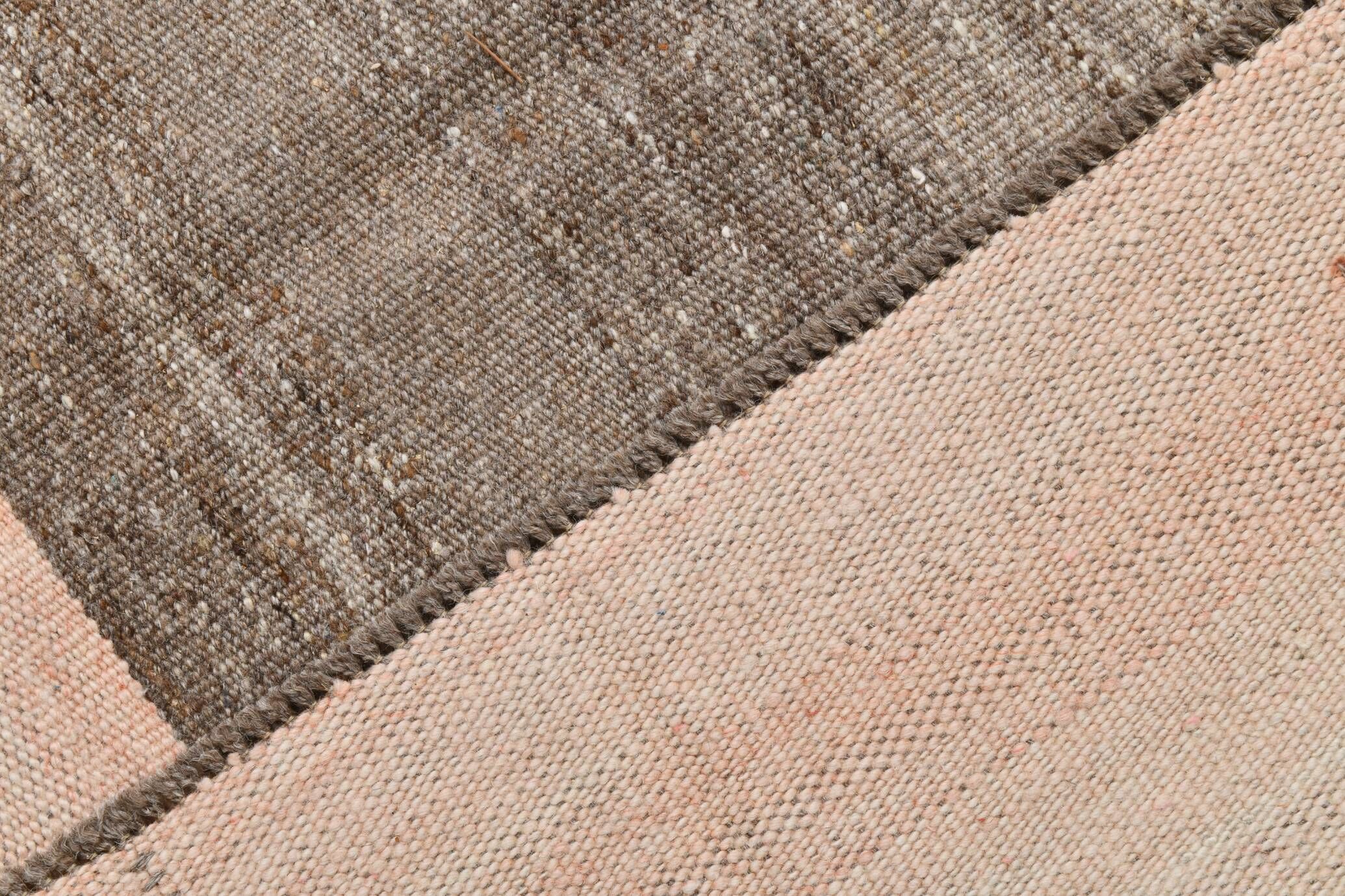 6x10 Brown Pink Living Room Kilim Rug, 190x307Cm