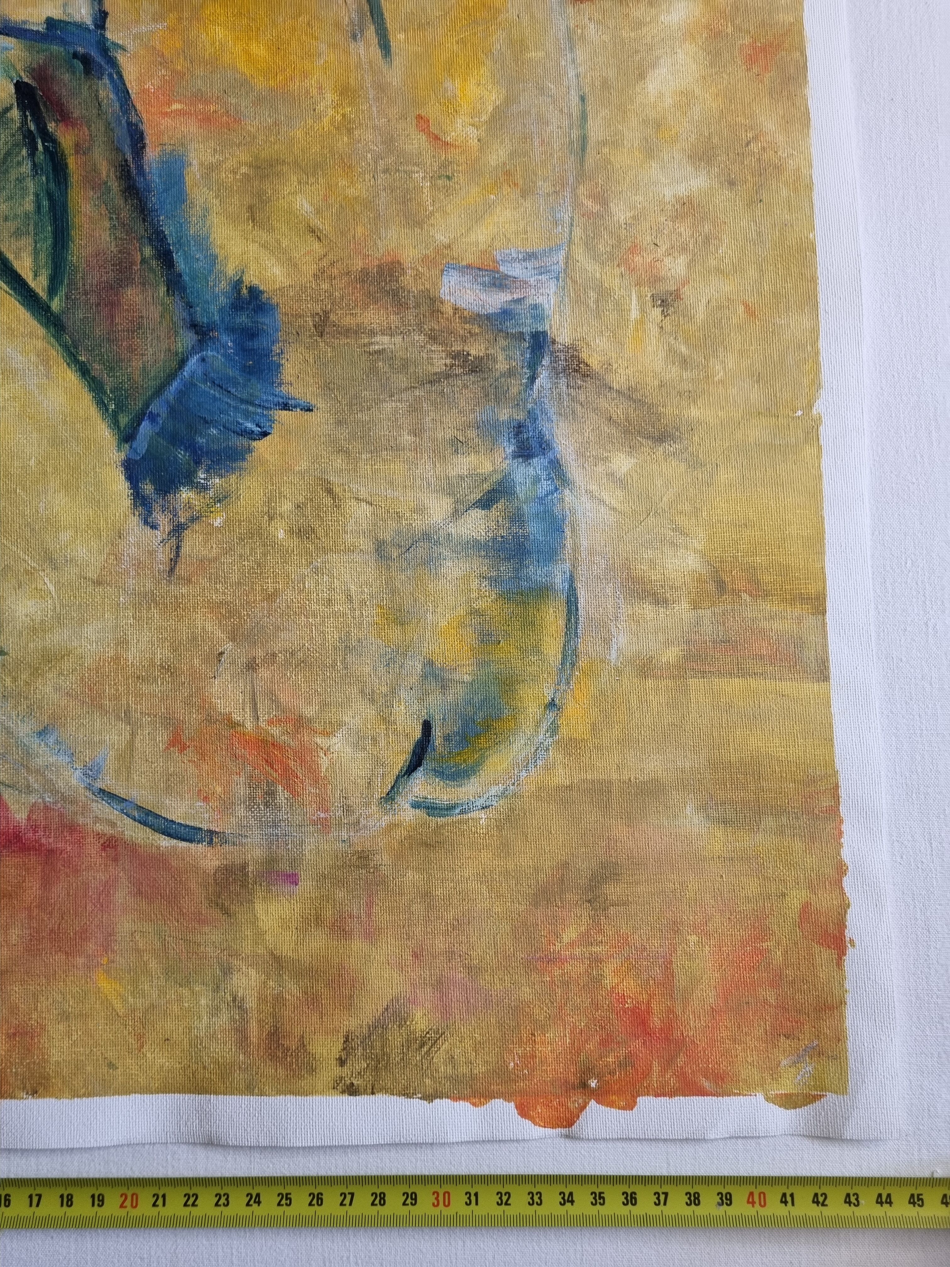 Nu de dos d'inspiration fauviste, huile sur toile 45 x 60 cm