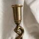 Pair of twisted brass candlesticks