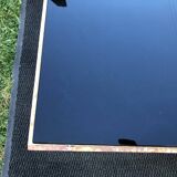 Vintage marble and smoked glass coffee table.