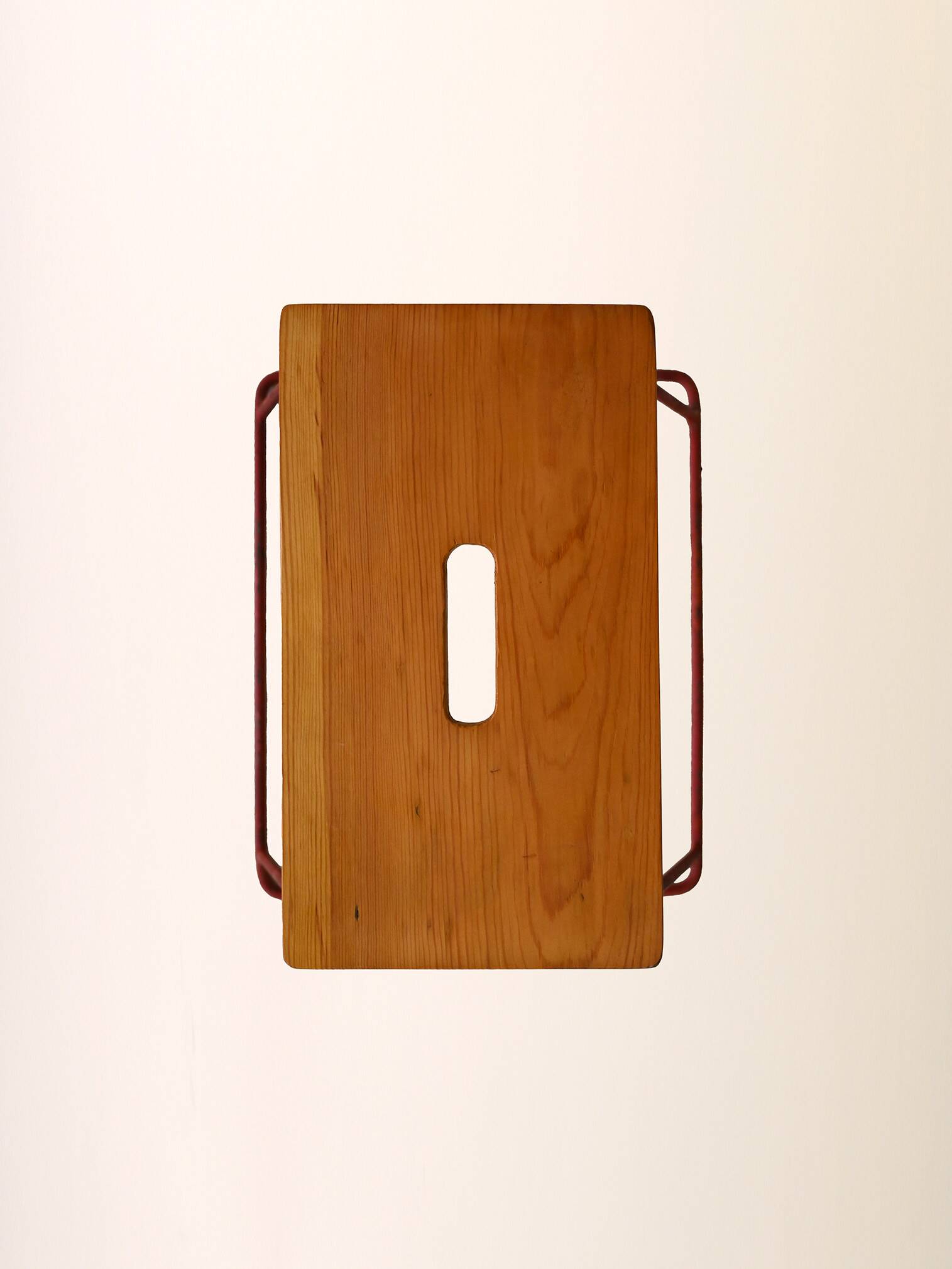 Small vintage wood and metal stool