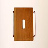 Small vintage wood and metal stool