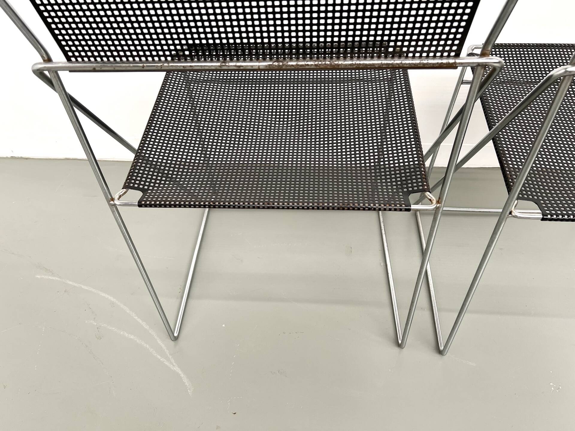 Set of 6 Nuova X-Line chairs, 1977
