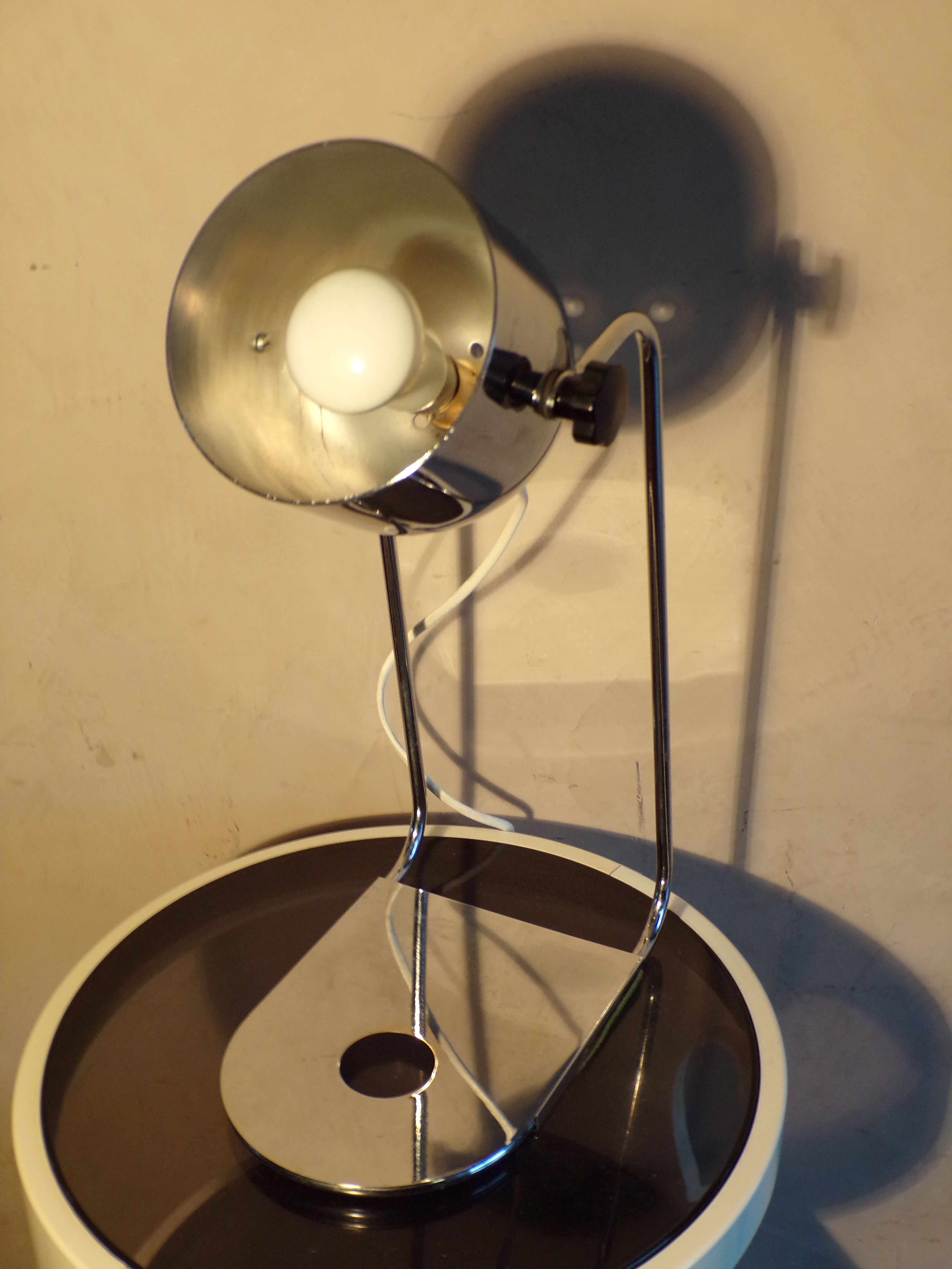 Chrome metal table lamp 1970/80