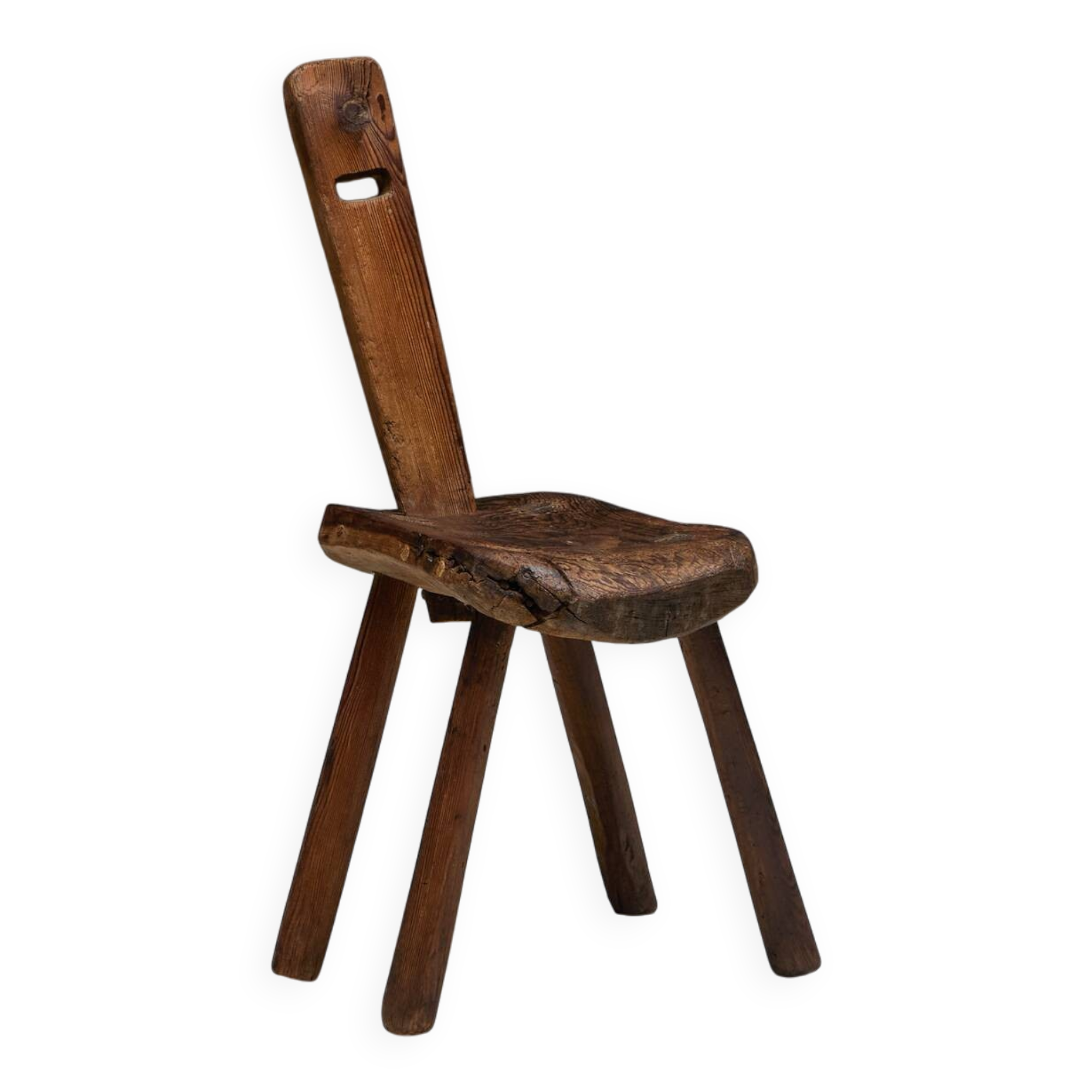Alpine Folk Art Chair, France, 19th Century