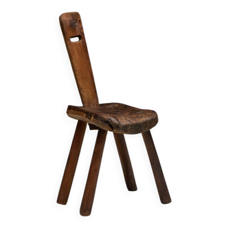 Chaise d'art populaire alpin, France, XIXe siècle