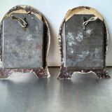 Pair of art nouveau copper metal photo frames
