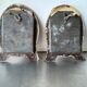 Pair of art nouveau copper metal photo frames