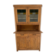 Antique dresser with glass doors and fleur-de-lys from the 50s