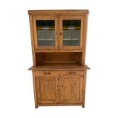 Vaisselier ancien portes vitrées fleurs de lys année 50