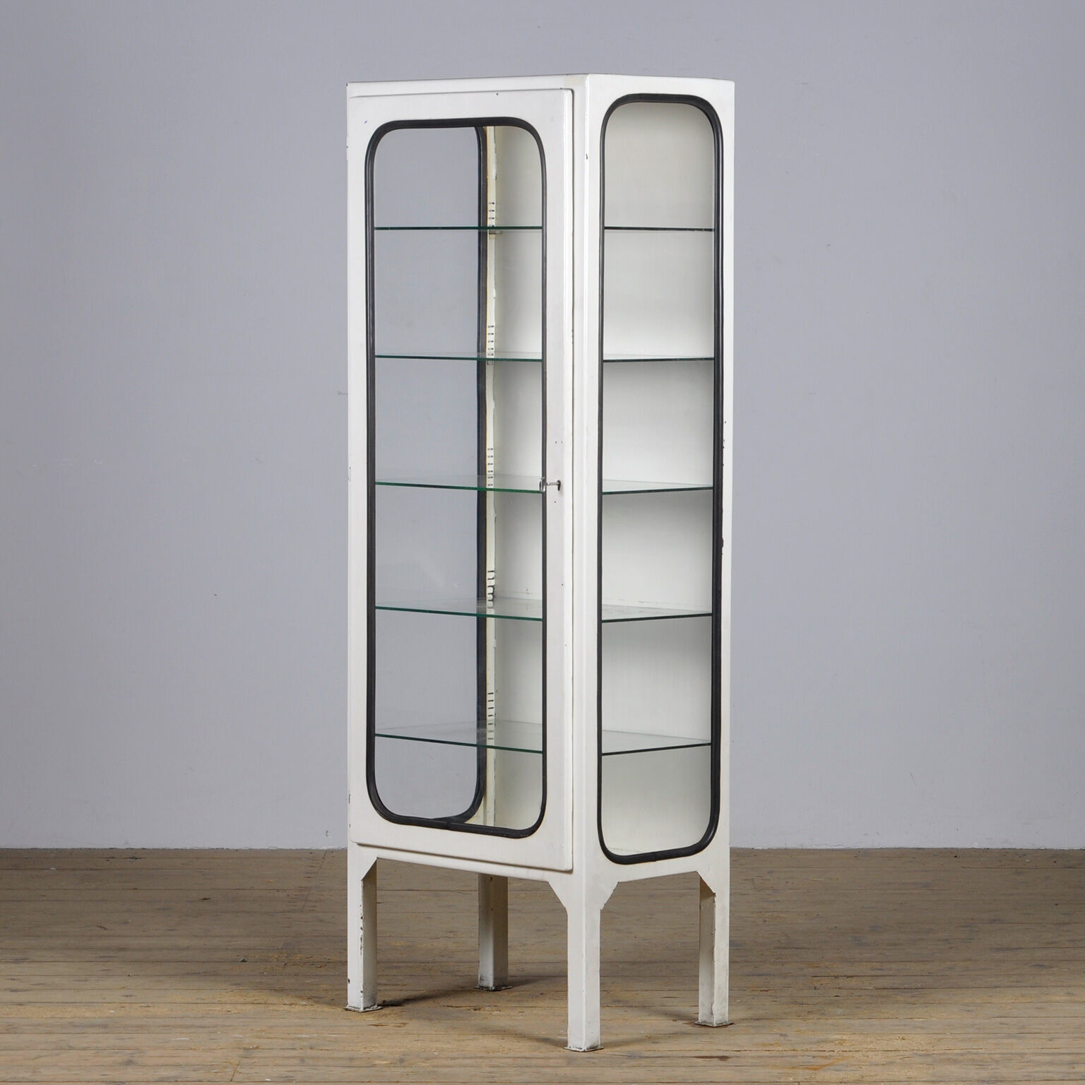 Vintage Iron Medical Cabinet 1970s