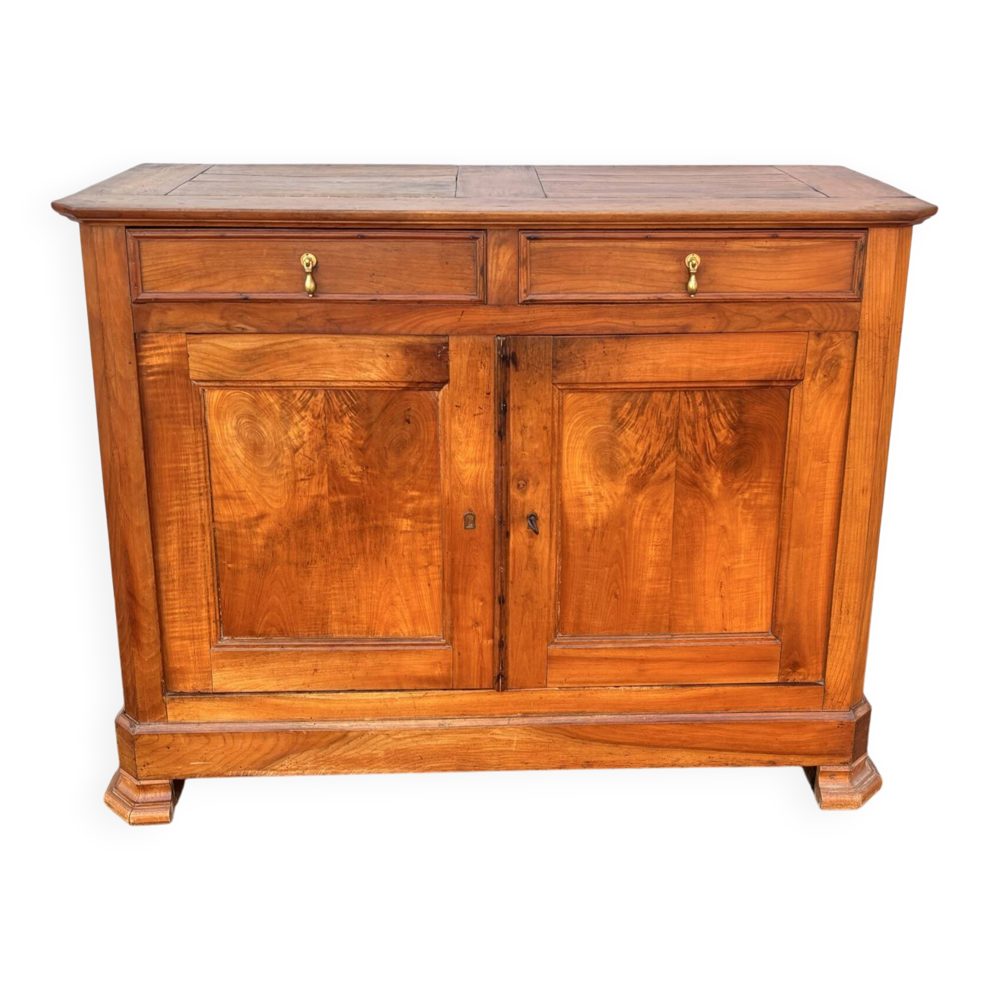 Antique solid wood sideboard – Louis-Philippe style, 2 doors & 2 drawers