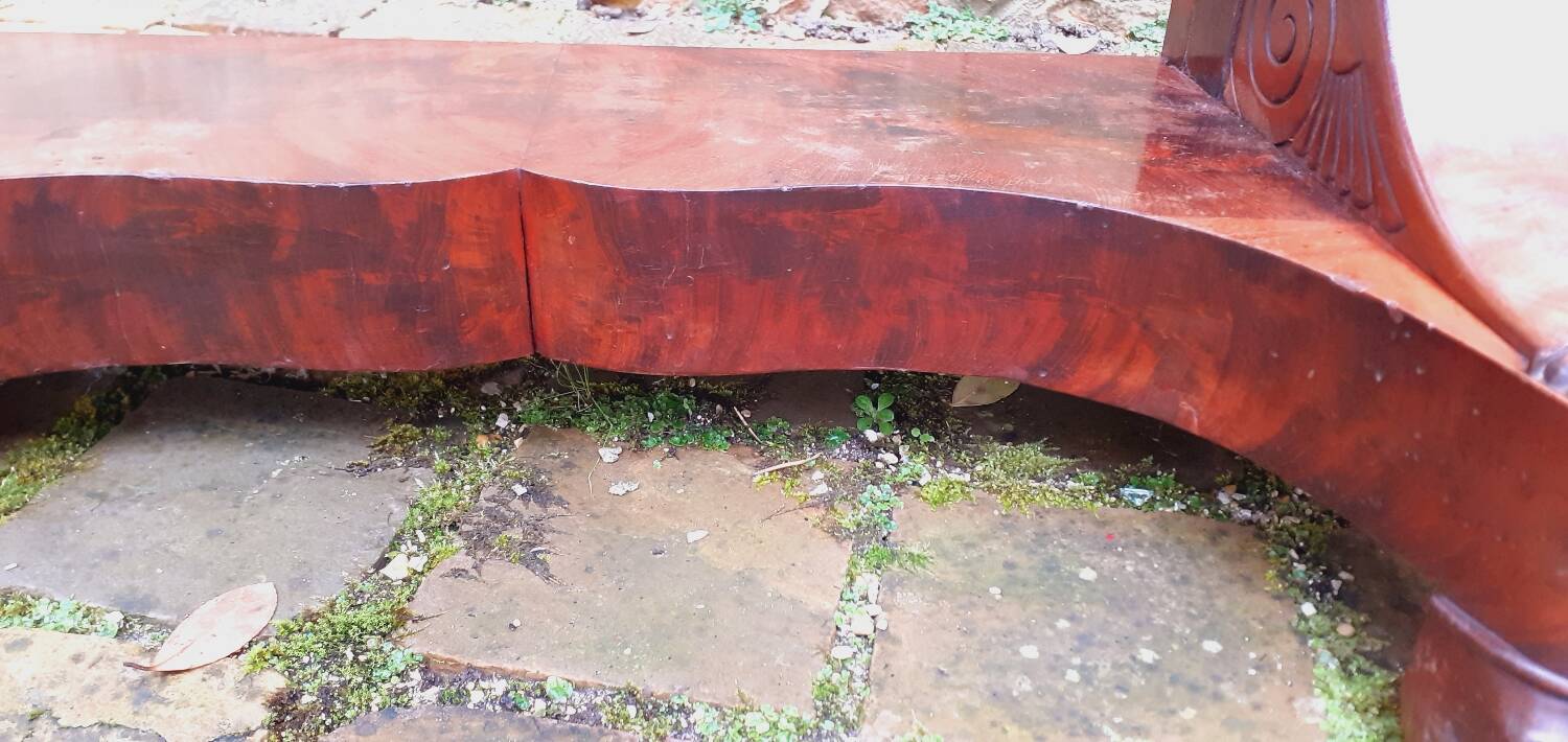 Console XIX Ème D'époque Restauration En Acajou