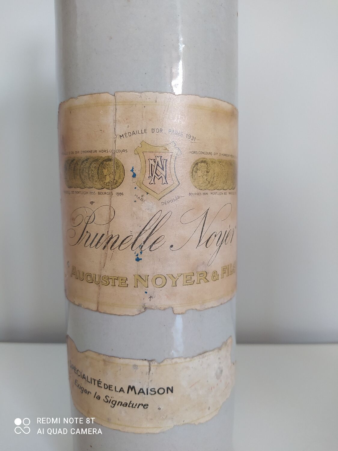 Stoneware liqueur bottle