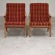 Paire de fauteuils ( TON)  Thonet par Antonin Suman , motif orange