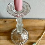 Glass candle holder