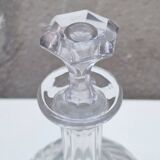 Baccarat molded crystal decanter, twisted bamboo