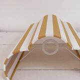 Applique murale tissu rayures jaunes