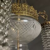 Antique italian liberty chandelier lamp, 1930s