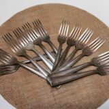 Silver metal cutlery set