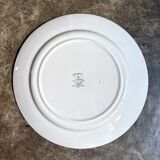 Round Creil & Montereau dish in green earthenware, "Napoleon" service