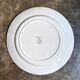 Round Creil & Montereau dish in green earthenware, "Napoleon" service