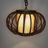 Rattan pendant lamp 1970s