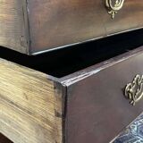Bureau dos d'âne anglais de style Georgien datant du XIXème siècle en acajou et chêne